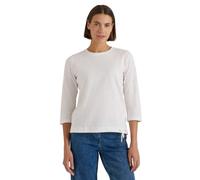 Cecil 3/4 Sleeve Shirt with Crew Neck in Plain Colour Vanilla White XL