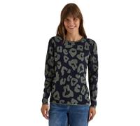 Cecil Pullover with Crew Neck and Leo Pattern Urban Dark Blue M