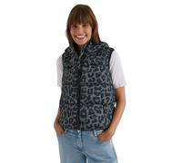 Cecil Quilted Vest with Hood and Pockets, Dried Olive Green, S