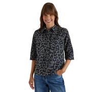 Cecil Short Sleeve Shirt Blouse Corduroy with Leo Pattern Dried Olive Green XS