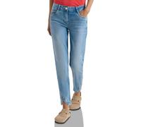Cecil Straight Leg Jeans with Rivet Details Light Blue Washed 33