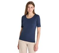 Cecil T-Shirt in Plain Colour, Sporty Denim Blue, XS