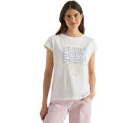 Cecil T-Shirt with Boat Neck and Front Print Vanilla White L