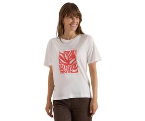 Cecil T-Shirt with Crew Neck and Front Print Vanilla White S
