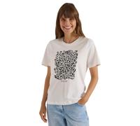 Cecil T-Shirt with Leo Print and Foil Details Vanilla White XL