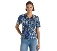Cecil T-Shirt with Split Neck and Print Urban Dark Blue XL