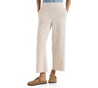 Cecil Wide Leg Trousers in Seersucker Quality Grain Beige XL