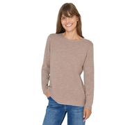 Cecil Women's 3015484 Crew Neck Textured Jumper, Heather Taupe Melange, M