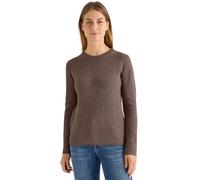 Cecil Women's 3015559 Pullover with Textured Details, Mushroom Taupe Melange, S