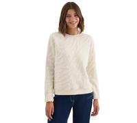 Cecil Women's 3017054 Textured Pattern Sweatshirt, Light Beige, XXL