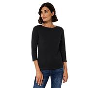 Cecil Women's 317389 Basic Boatneck 03 T-Shirt, Black, M
