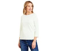 Cecil Women's 317389 Basic Boatneck 03 T-Shirt, Vanilla White, M