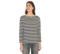 Cecil Women's 3227274 Striped Basic Shirt, Black, S