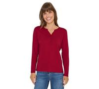 Cecil Women's 3227282 Split Neck Long Sleeve Shirt, Beaujolais Red, L