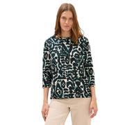 Cecil Women's 3227485 Patterned Hoodie Shirt, Ink Green, XXL