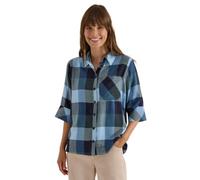 Cecil Women's 3413558 Short Sleeve Shirt Blouse with Checked Pattern, Urban Dark Blue, L