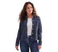 Cecil Women's B212461 Denim Jacket in bouclé Look, Mid Blue Wash, M