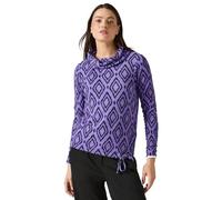 Cecil Women's B322262 Fluffy Shirt with Print, Lilac Melange, M