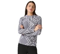 Cecil Women's B322273 Jaquard Shirt, Platinum Grey Mel, XXL