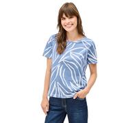 Cecil Women's B323534 T-Shirt with Floral Print, Deep Pastel Blue, L