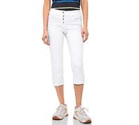 Cecil Women's B376012 3/4-length Jeans, White, 26W x 22L