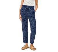 Cecil Women's B379449 Patterned Loose fit Trousers, Urban Navy Blue, S / 28L