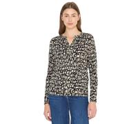 Cecil Women's Print Shirt in Tunic Look, Raw Khaki, XL