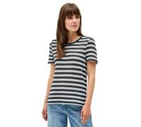 Cecil Women's Striped Ajour T-Shirt, Urban Navy Blue, M