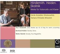 Cecile Gruebler & Tamara Chitadze – Hindemith, Heiden, Skolnik – Works for Violoncello and Piano