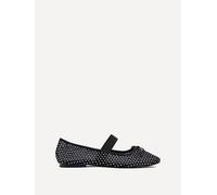 Cecilia Black Mesh & Diamante Mary Jane Pump Linzi Black 5-Standard Fit