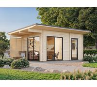 Cecilia S (5,2x3,3m | 14,2m2 | 70mm) 2-Room Modern Log Cottage with Aluminium Doors and Windows