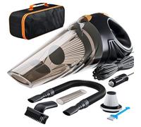 Ceciliec Car Vacuum Cleaner, Portable, Lightweight, Powerful, Handheld Vacuums with Strong Suction, 3 Attachment Accessories, Carry Case, 12V, 4.8m Cord, Car Cleaning Kit