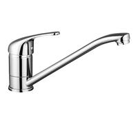 CECIPA Kitchen Mixer Tap, Kitchen Tap with 360° Long Swivel Spout, Monobloc Single Lever Stainless Steel Mixer Tap, Chrome Polish Finish, Drip-Resistant & Water-Saving, Easy Installation for Sink