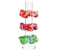 CECOLIC Acrylic Scrunchie Holder Clear Hair Tie Organiser Stand, Jewelry Bracelet Headband Accessories Display Tower for Teen Girls/Women - 25.4 cm
