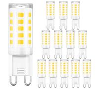 CECOMBINE 12 PCS G9 LED Bulbs Cool White 6000K, 5W,500LM, Energy Saving Bulbs, G9 Smart Bulbs Equivalent 50W Halogen Bulb for Cabinet, Bedroom, Kitchen Decorative Lights, No Flicker, Non-Dimmable