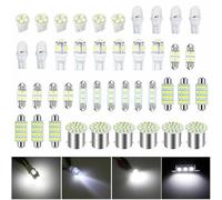 CECOMBINE 42 Pcs Led Interior Light Kit, 12V Car Interior Lights, C5W T10 168 194 2825 Bulb Set, Led Lights for Car Interior Dome, Map, Door, License Plate, Trunk and Courtesy