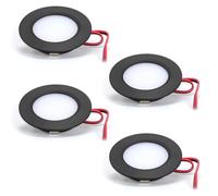 CECOMBINE 4PCS 12V Led Downlights Ceiling Recessed Spot Lights Warm White 3000K, Round Puck Lights 3W Roof Downlight for Camper Van Caravan Boat Bathroom Hallway