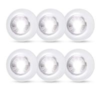 CECOMBINE 6 Pack LED Battery-Powered Wireless Touch Night Lights, Stick-on Push Light, Self Adhesive Under Cabinet Lamp for Closets, Cabinets, Counters or Utility Rooms