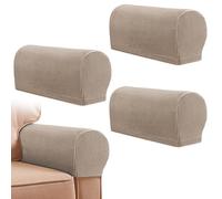 CECOMBINE Armrest Chair Covers, Set of 4 Stretch Armrest Chair Anti-Slip Furniture Protector Slipcovers Chair Sofa Couch Protector Stretch Fit for Armchairs Sofa Couches Recliner (Sand)