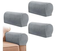 CECOMBINE Armrest Chair Covers, Set of 4 Stretch Armrest Chair Anti-Slip Furniture Protector Slipcovers Chair Sofa Couch Protector Stretch Fit for Armchairs Sofa Couches Recliner (Light Grey)