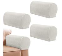 CECOMBINE Armrest Chair Covers, Set of 4 Stretch Armrest Chair Anti-Slip Furniture Protector Slipcovers Chair Sofa Couch Protector Stretch Fit for Armchairs Sofa Couches Recliner (Lvory)