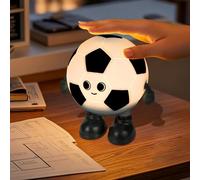 CECOMBINE Cute Kids Football Lamp, Led Kids Bedside Lamp, Soft Silicone Touch Light with 30-Min Timer, Football Gifts for Boys Girls Bedroom Accessories, Living Room, Nursery Room Decor