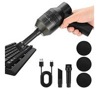 CECOMBINE Mini Vacuum Cleaner Cordless, USB Computer Cleaners Handheld Keyboard Vacuum Cleaner with 2 Vacuum Nozzles & 2 Washable Filters for Keyboard/Laptop/Computer/Car/Home Cleaning/Pet House
