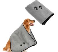 CECOMBINE Quick Drying Pet Bath Towels - Large, Absorbent Microfiber Towels for Dogs & Cats - 50 * 90cm, Grey