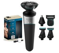 Cecotec 5-in-1 PrecisionCare Multigrooming Razor, 5-in-1 Multigrooming Razor, Lithium Battery, Running Time 60 Minutes, Stainless Steel Blades, Rotating Head with 3 Blades, Waterproof IPX5