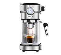Cecotec Cafelizzia 790 Steel Pro Espresso and Cappuccino Coffee Maker, 1350W, Pressure Gauge, Thermoblock System, 20 Bars, Auto Mode for 1-2 Coffees, Steamer Steamer, 1.1L, Steel Colour