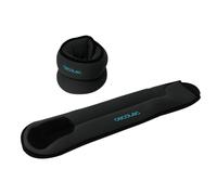 Cecotec Drumfit AnkleBell 1000 Neo Adjustable Ankle and Wrist Weights Set of 2 Adjustable Ankle Straps with Velcro, Weight of Each 1 kg, Filled with Sand, Dimensions 28 x 10 x 3.5 cm