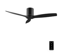 Cecotec EnergySilence Aero 5400 Classic Black & Black Ceiling Fan with Remote Control 52" DC Motor 40W, 3 Blades, 6 Speeds, Timer up to 8h, Winter/Summer Mode