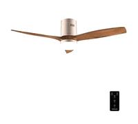 Cecotec EnergySilence Aero 5600 Classic Gold&DarkWood Ceiling Fan with Light and Remote Control, 40W DC Motor, 3 Blades, LED Light, Timer, 6 Speeds, Winter/Summer Mode