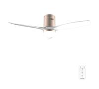 Cecotec EnergySilence Aero 5600 Classic Gold&White Ceiling Fan with Light and Remote Control 52 Inch DC Motor 40 W, 3 Blades, LED Light, Timer, 6 Speeds, Winter/Summer Mode